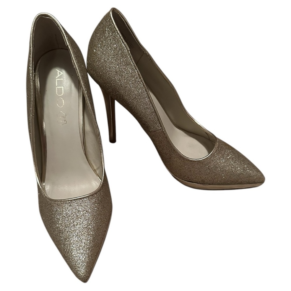 Aldo Glittery Gold Heels